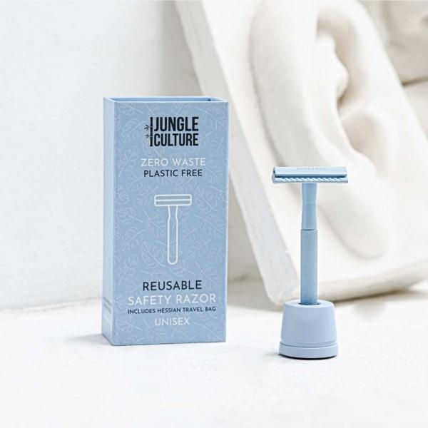 Actual product image Jungle Culture Shaving Stand forRazor in light blue