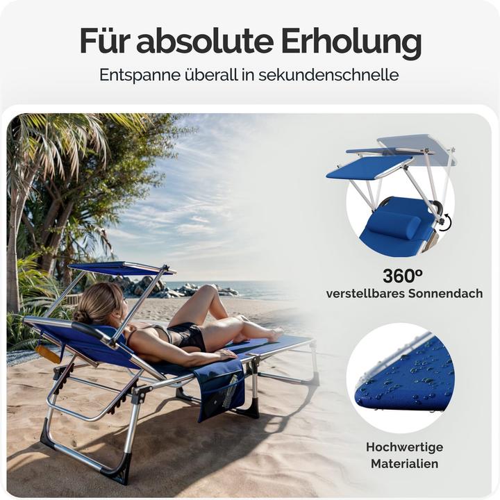 Actual product image Casaria Sun lounger (210 cm)