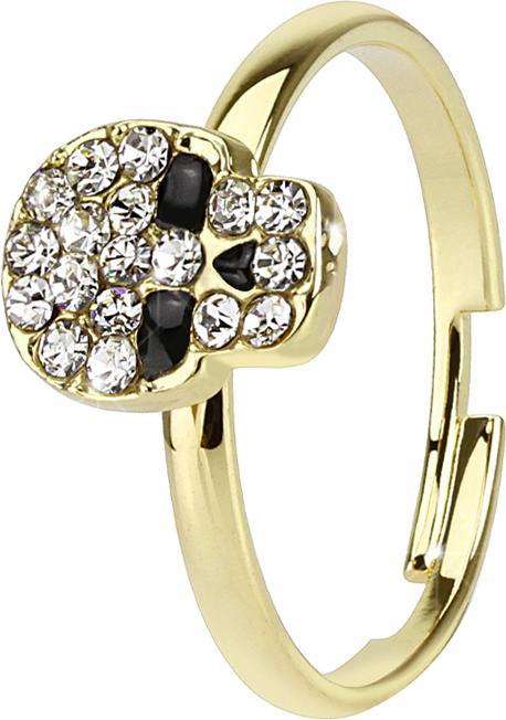 Produktbild Star Piercing Ring vergoldet mit Totenkopf (54)