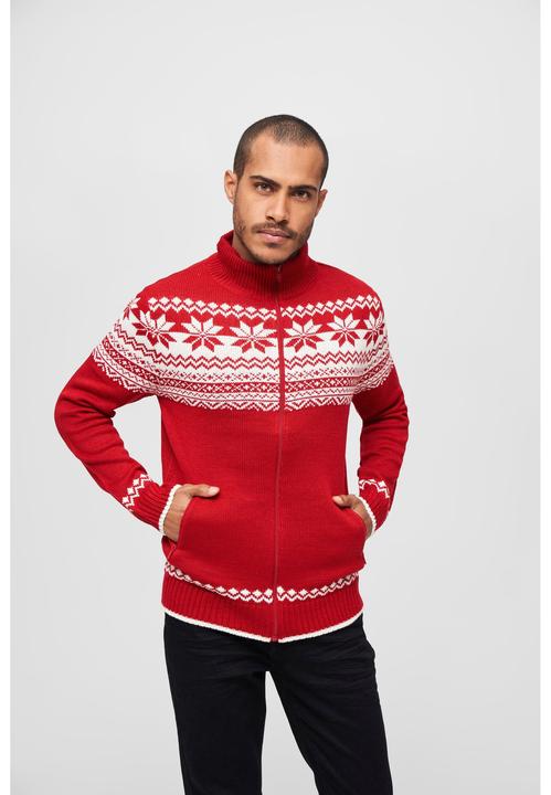 Image du produit Brandit Cardigan norvégien taille 4XL couleur rouge (4XL)