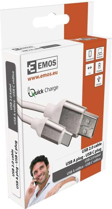 Actual product image Emos USB A — USB C (1 m, USB 2.0)