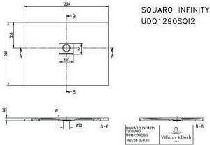 Image du produit Villeroy & Boch V&B receveur de douche SQUARO INFINITY R-eck1200x900x40mm anthracite