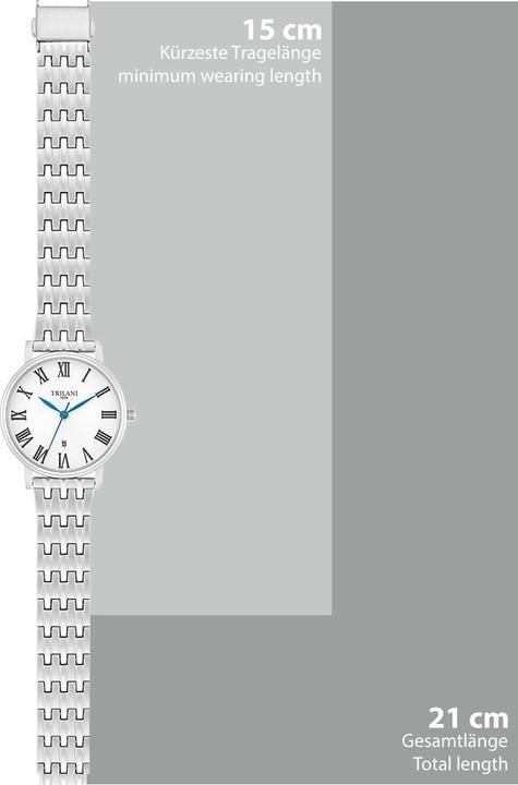 Immagine prodotto Trilani Orologio al quarzo da donna in acciaio inossidabile - 30488 (Orologio da polso analogico, 32 mm)