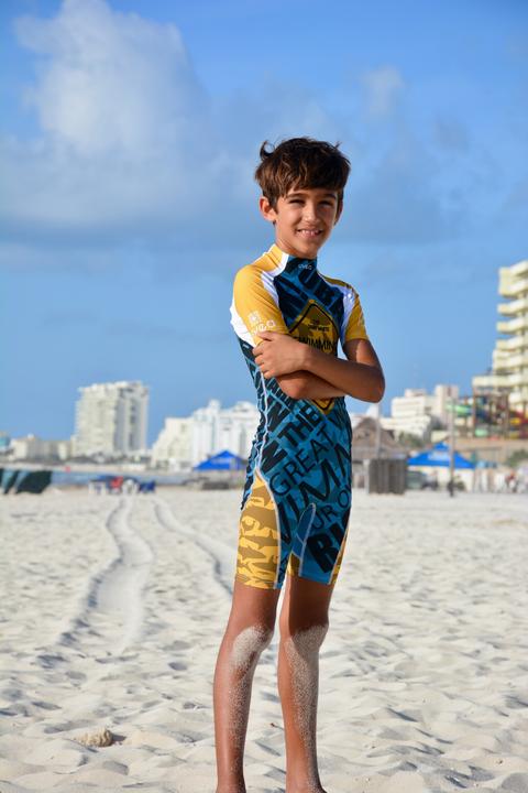 Actual product image Uvea Kids UPF 0 Swimsuit Manly Scareme (116, 122, 120 B)