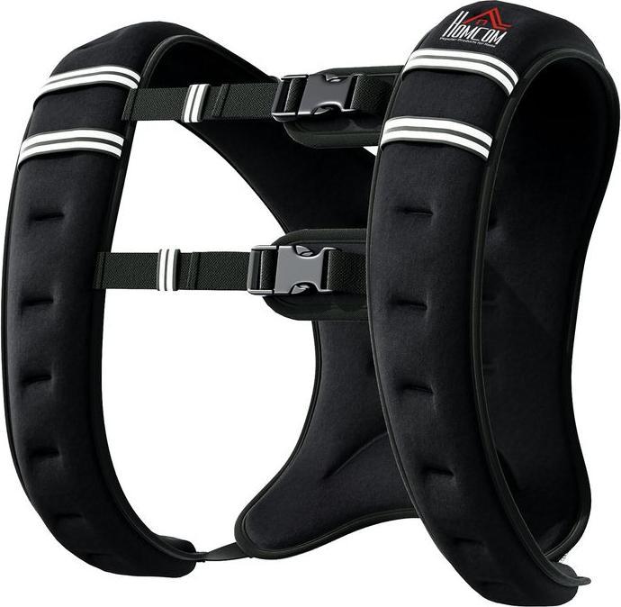 Swisshandel24 Krafttrainning Gewichtsweste Weight Vest 10 kg verstellbar Oxford-Gewebe Metallsand Schwarz 40 x 35 (1 x 10 kg)