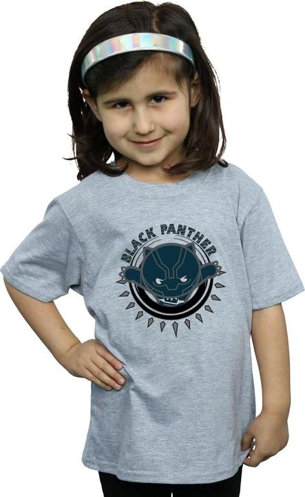 Actual product image Girls Kawaii Black Panther Pounce Cotton T-Shirt (140, 146)
