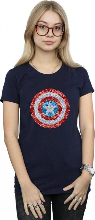 Immagine prodotto Captain America Pixelated Shield Maglietta Donna (S)