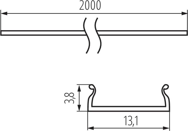 Produktbild Kanlux 26583 SHADE-U H-FR 2m Profil für LED Streifen (200 cm)