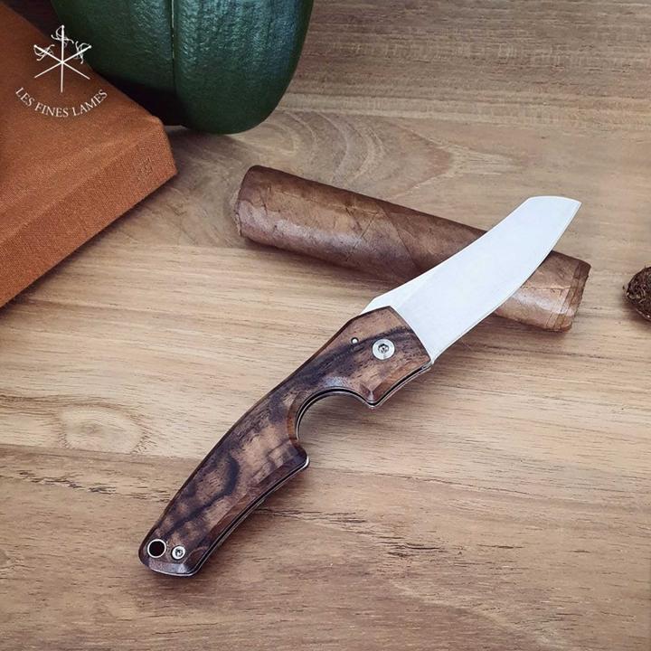 Image du produit Les Fines Lames Couteau à cigare Le Petit Gunstock Walnut Burl (1 x)