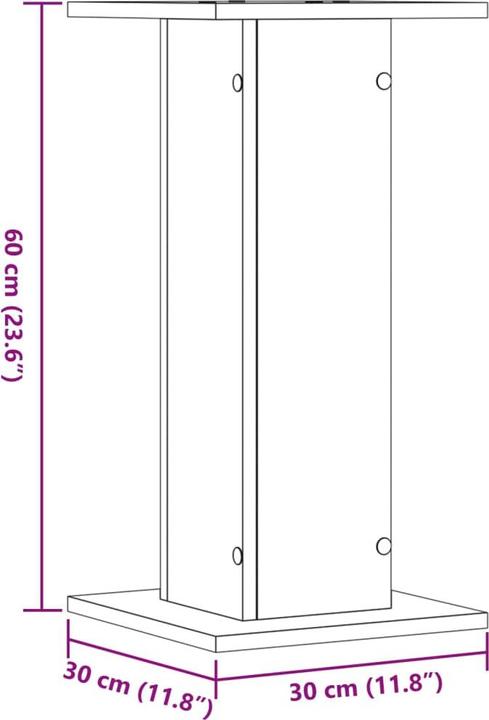 Produktbild VidaXL Lautsprecherständer 2 Stk. -Optik 30 x 30 x 60 cm (1 Paar, Ständer)