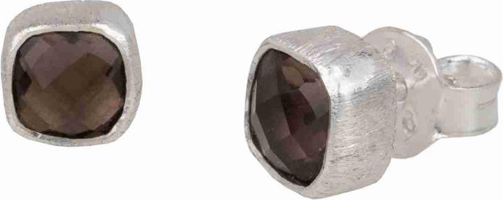Image du produit Protsaah Boucles d'oreilles Quadra Stone Studs Argent Smocky Quartz (Argent 925)