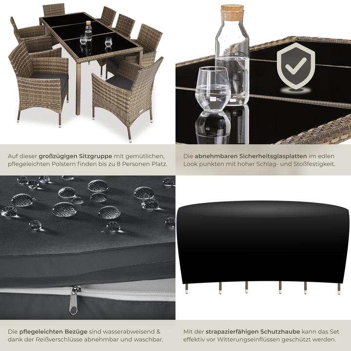 Actual product image tectake Rattan Seating Group Valencia