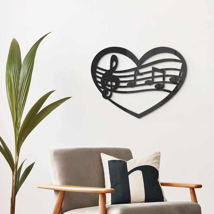 Image du produit Trenddeko Musique Coeur (20 x 15 cm)
