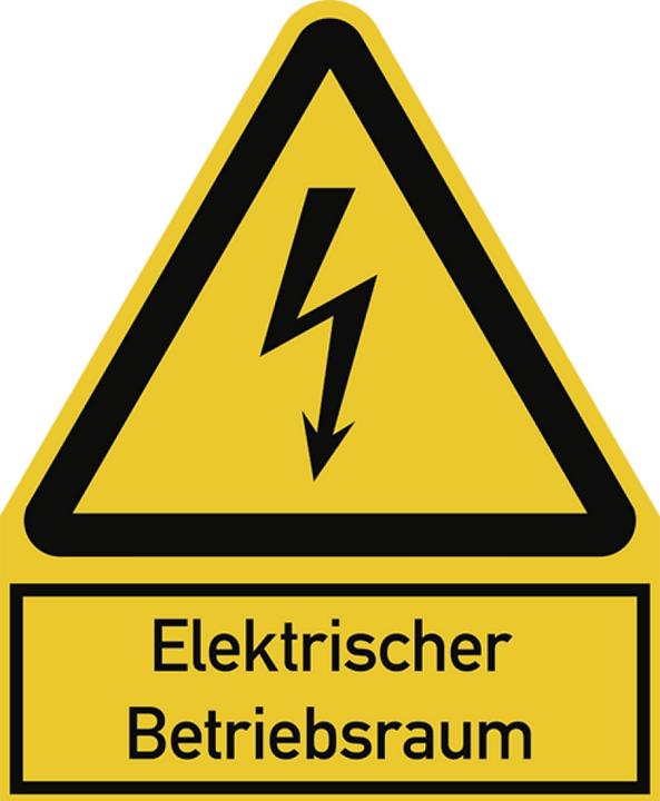 Produktbild Moravia Warnzeichen Elektrischer Betriebsraum Folie, 200x244 mm