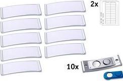 Image du produit Badgepoint POL20MA66-5DR Badges, 64 x 22 mm, couleur métal