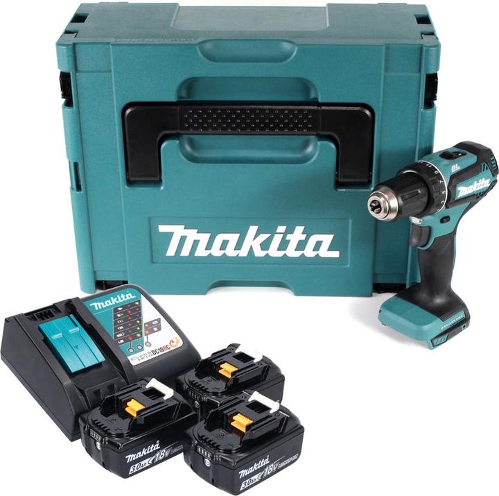 Actual product image Makita Screwdriver-drill DDF485RF3J 18V 50Nm 3x3,0Ah MAKPAC (Rechargeable battery operated)