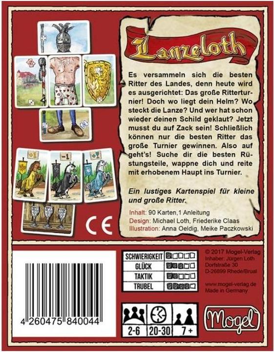 Produktbild MV004 - Lanzeloth, Kartenspiel, 2-6 Spieler, ab 7 Jahren (DE-Ausgabe) (Deutsch)