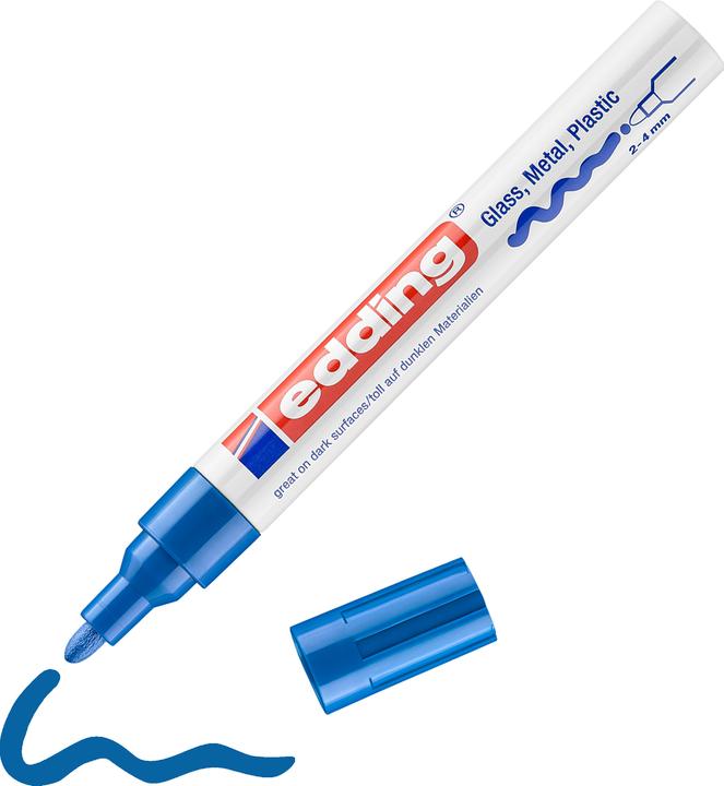 Image du produit Edding 750 Marqueurs à peinture brillante (Bleu, 4 mm, 1 x)