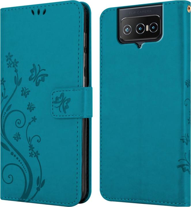 Produktbild Cadorabo Flower Book Hülle (Asus Zenfone 8 Flip)