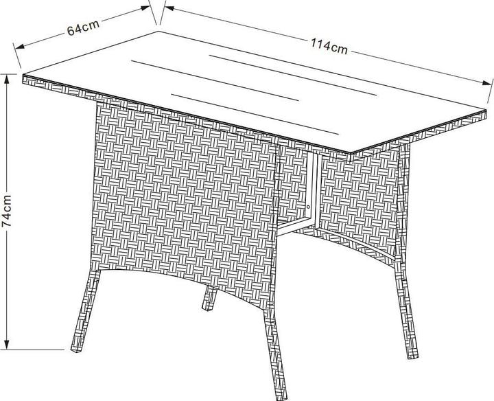 Actual product image VCM Ratten garden table balcony table Raloso (114 cm)