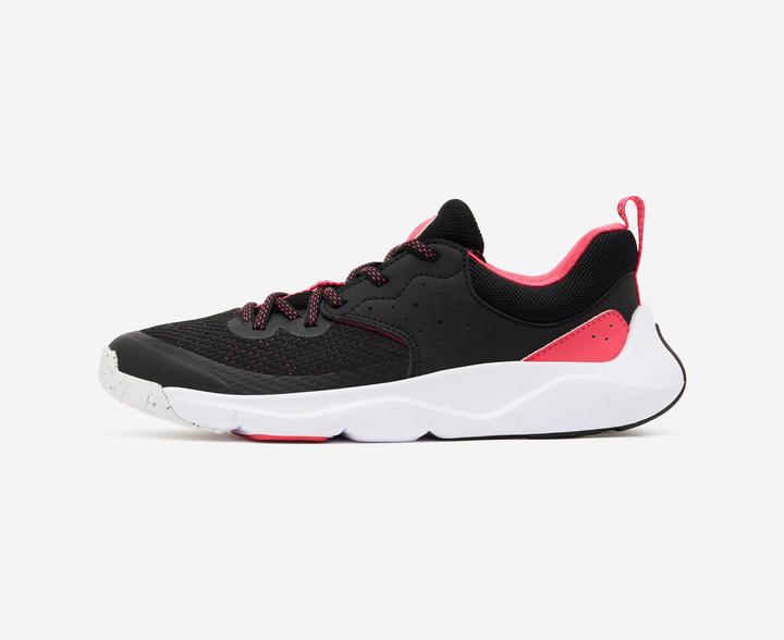 Actual product image Decathlon Kids' lace-up trainers - Playful Fast black/pink (38)