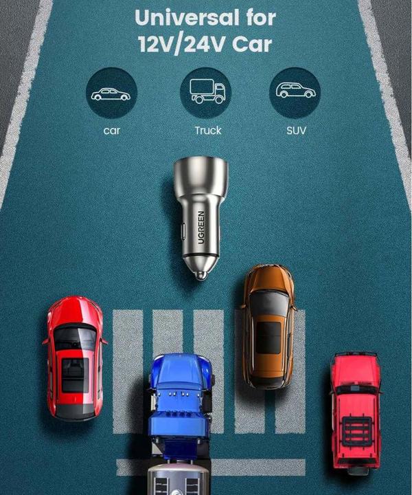 Produktbild Ugreen Dual USB Autoladegerät QuickCharge 3.0 36 Watt