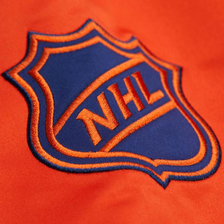 Actual product image Mitchell & Ness M&N Heavyweight Satin Jacket NHL Edmonton Oilers - S (S)