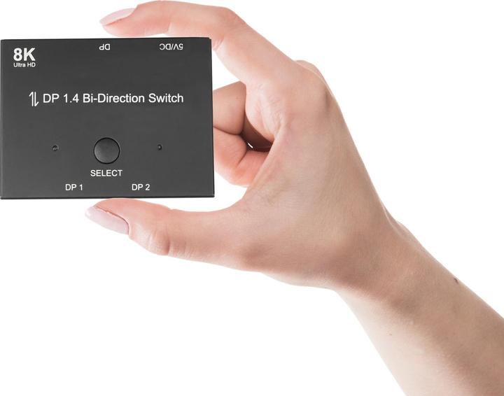 Image du produit Good Connections Commutateur DisplayPort 1.4, 2x, bidirectionnel, 8K @30Hz