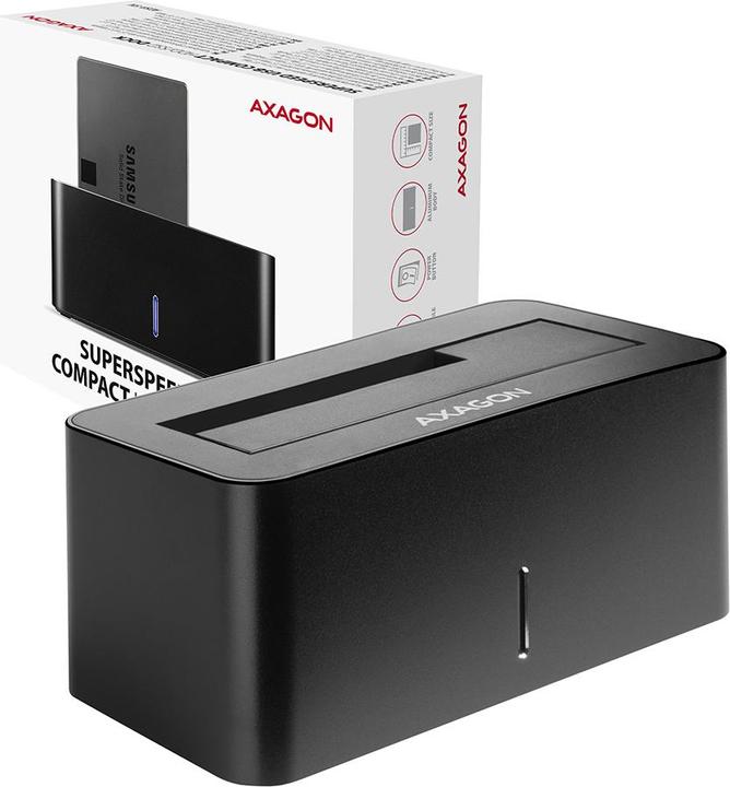 Produktbild Axagon ADSA-SN Speicherlaufwerk-Docking-Station USB 3.2 Gen 1 (3.1 Gen 1) Type-A Schwarz (3.5", 2.5")