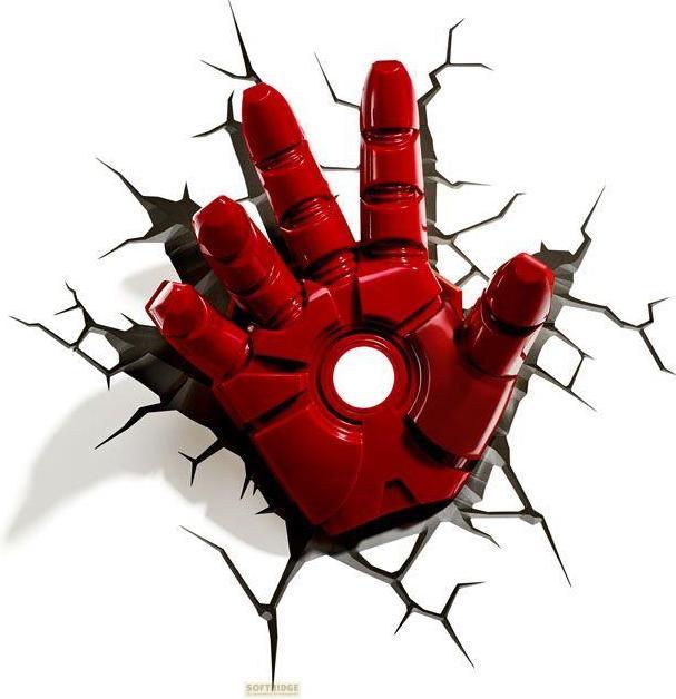 The Source Marvel: Mano di Iron Man - Lampada da parete 3D