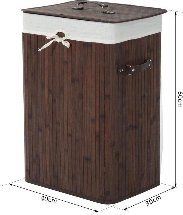 Immagine prodotto Homcom Cesto per il bucato con 2 maniglie (72 l)