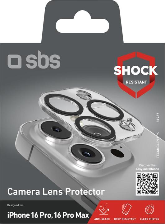 Produktbild SBS Kameralinsenschutz (1 Stück, Apple iPhone 16 Pro Max, Apple iPhone 16 Pro)