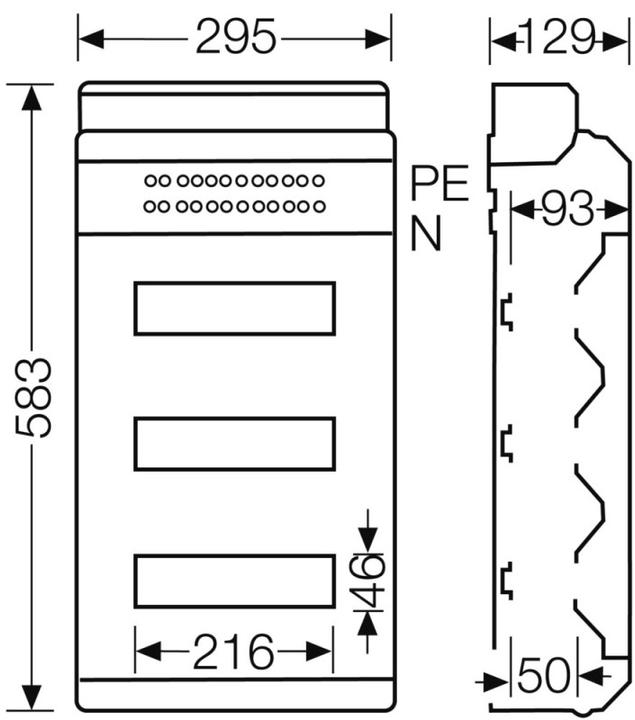Produktbild Hensel HEN KV 9336 M KV 90-AutomatengehÃ¤use KV 9336 M 36 Teilungsei