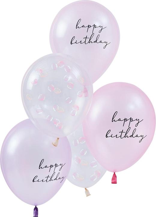 Immagine prodotto Ginger Ray Palloncini di buon compleanno - Conchiglia (5pz)
