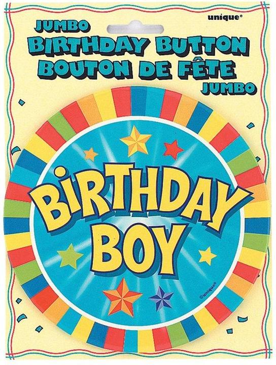 Unique Party Jumbo Abzeichen Birthday Boy