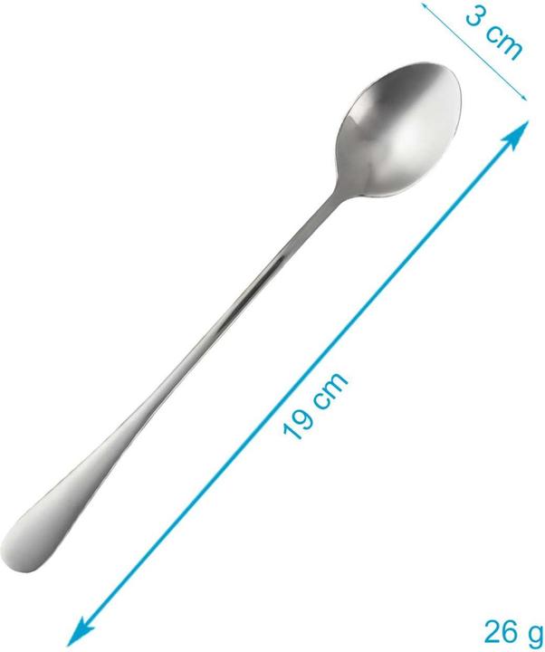 Immagine prodotto Intirilife Cucchiaio da gelato con manico lungo per dessert al caffè (6 Pezzo/i, Misurini)