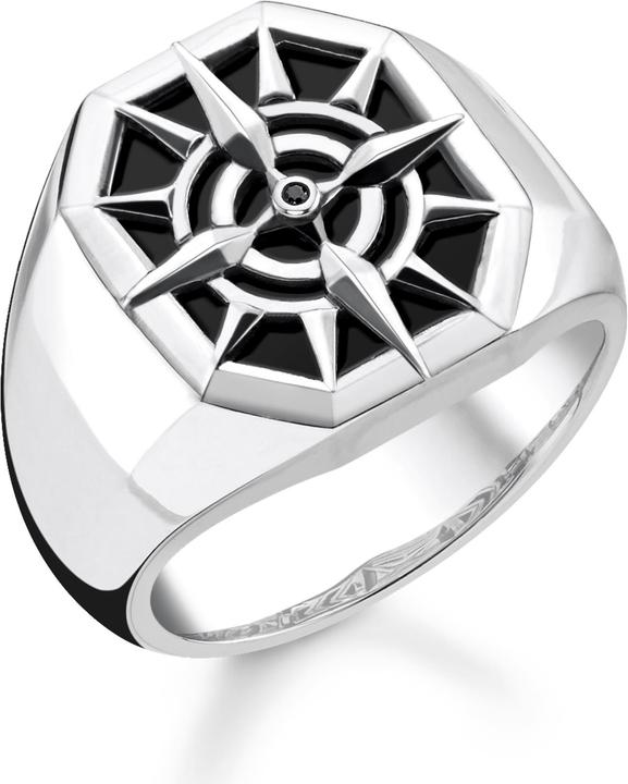 Immagine prodotto Thomas Sabo Anello bussola nero (54, 925 Argento)