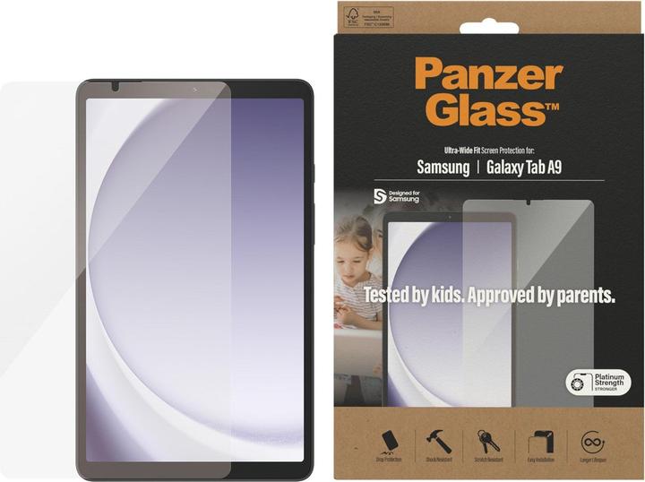 Actual product image PanzerGlass Ultra-Wide Fit Sam Tab A9 Screen Protection 7344 (1 Piece, Galaxy Tab A9)