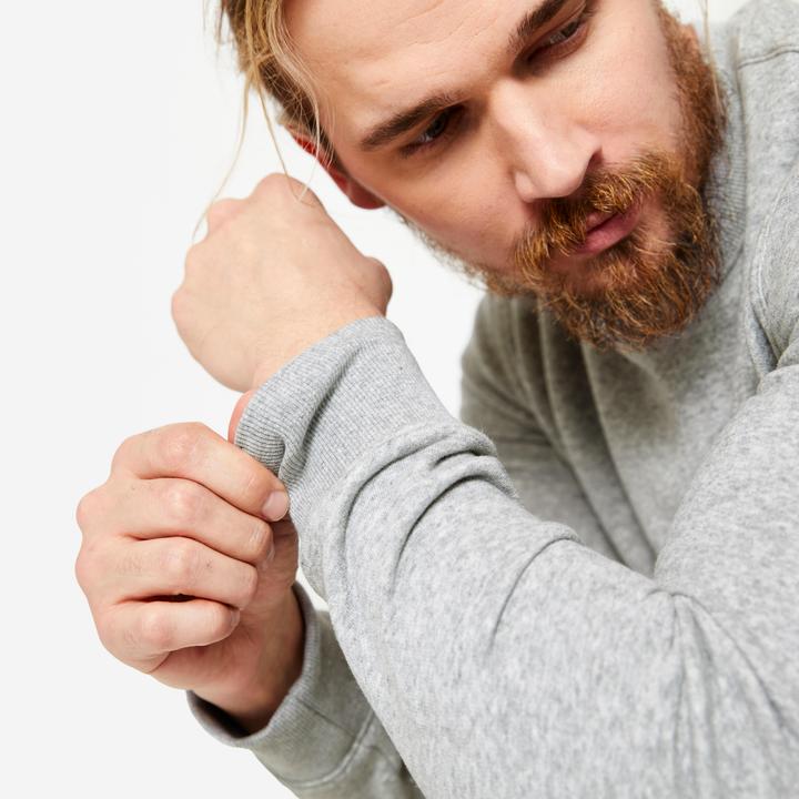Actual product image Domyos Men's warm cotton sweatshirt - grey (3XL)
