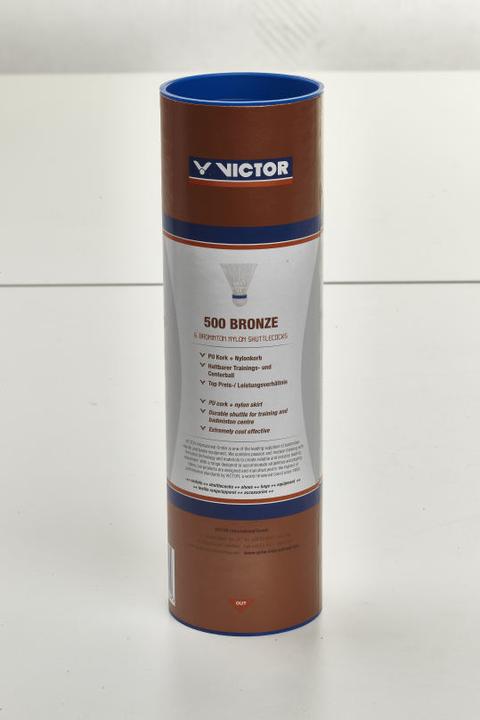 Produktbild Victor be mit 6 badminton-federbällen nylon 500