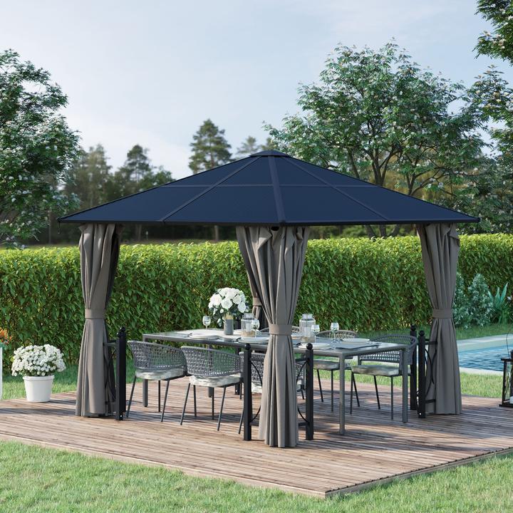 Produktbild Outsunny Gartenpavillon mit Seitenteilen und Dach (300 cm, 300 cm)