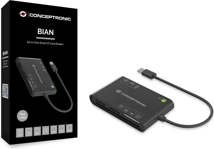 Image du produit Conceptronic Smart ID Card Reader All-In-One (USB 2.0)