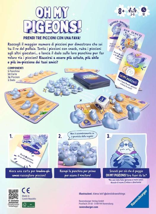 Produktbild Ravensburger Pigeons! (Italienisch, Deutsch)