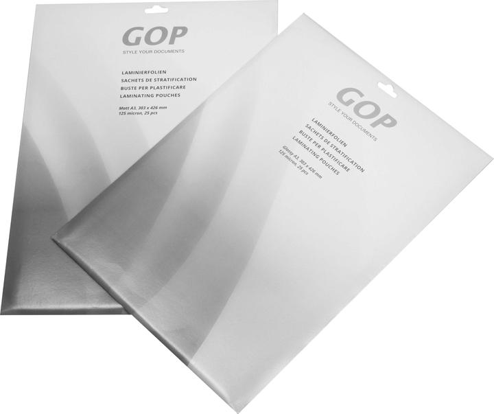Produktbild GOP Laminiertaschen A6 020699 125my, matt 100 Stück (A6, 100 Stück, 125 µm)
