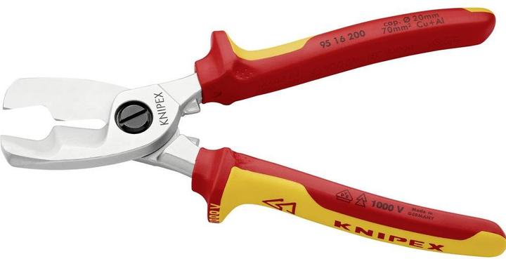 Actual product image Knipex Cable Shears with twin cutting edge 95 16 200 SB (200 mm)