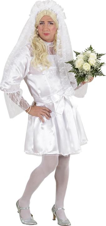 Image du produit Widmann MARIÉE MASCULINE (robe, ceinture, coiffe avec voile), XL (XL)