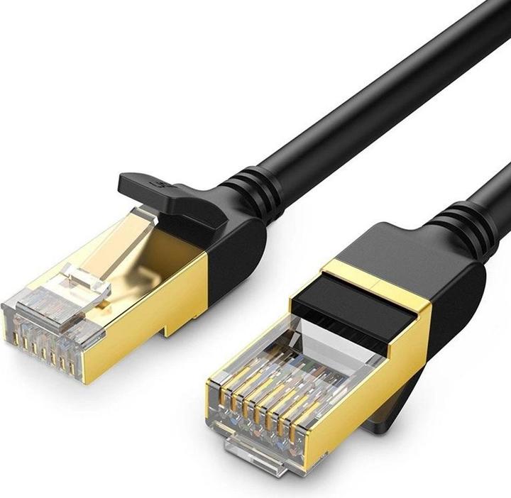 Ugreen NW107 Cavo di rete Ethernet RJ45 rotondo, Cat.7, STP, 2 m (nero) (UTP, CAT7, 2 m)