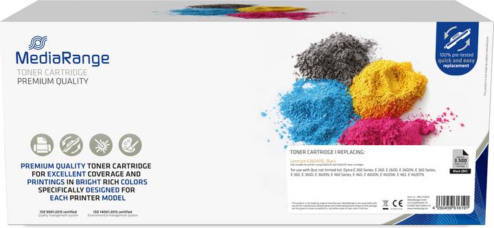 Image du produit MediaRange Toner Lexmark pour E260A11E/E260A21E/E260A31E noir