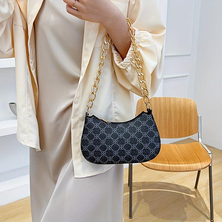 Produktbild Only-Bags.Store Retro bedruckte klassische Unterarmtasche, einfache Umhängetasche, lässige Handtasche, Shopping