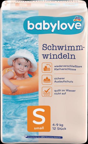Immagine prodotto dm babylove Pannolini da bagno taglia S (4-9 kg) (Dimensione S, 12 Pezzo/i)